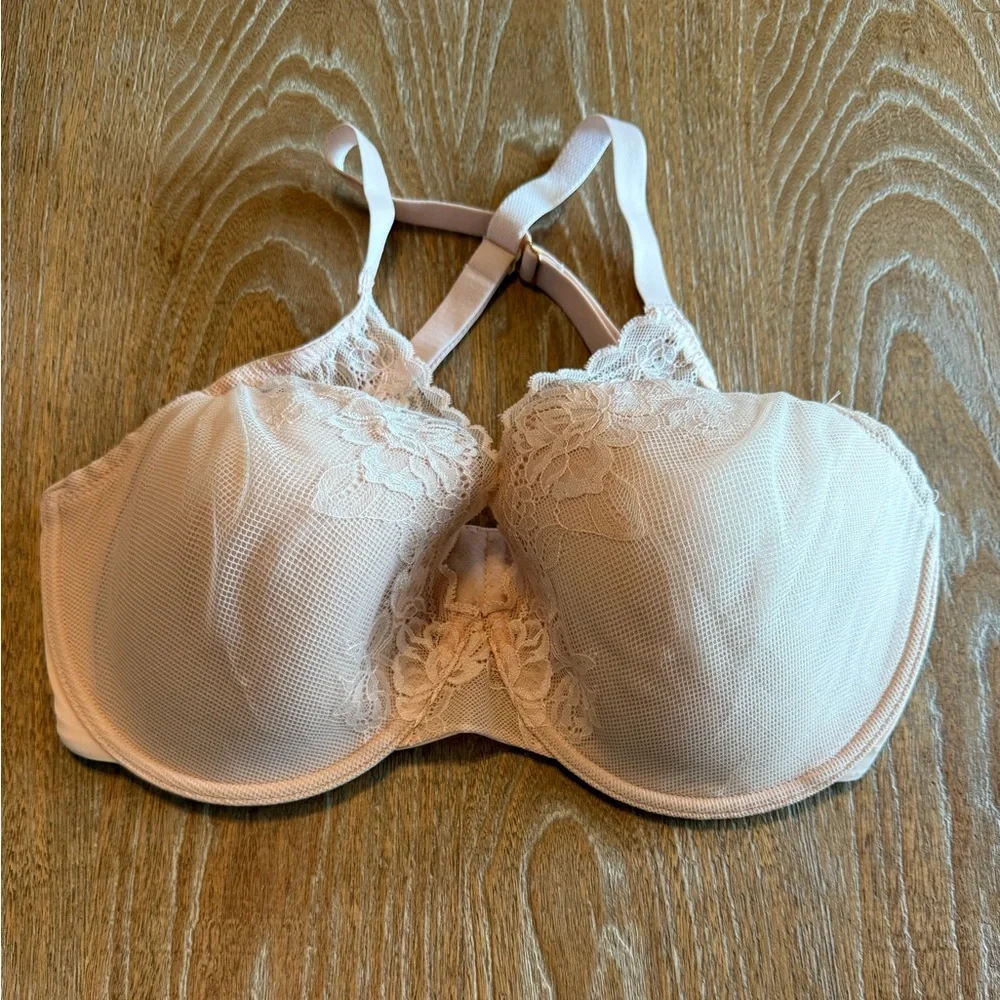 NATORI Underwire Pink Lace Crisscross Adjustable Straps Women’s‎ Size 34G